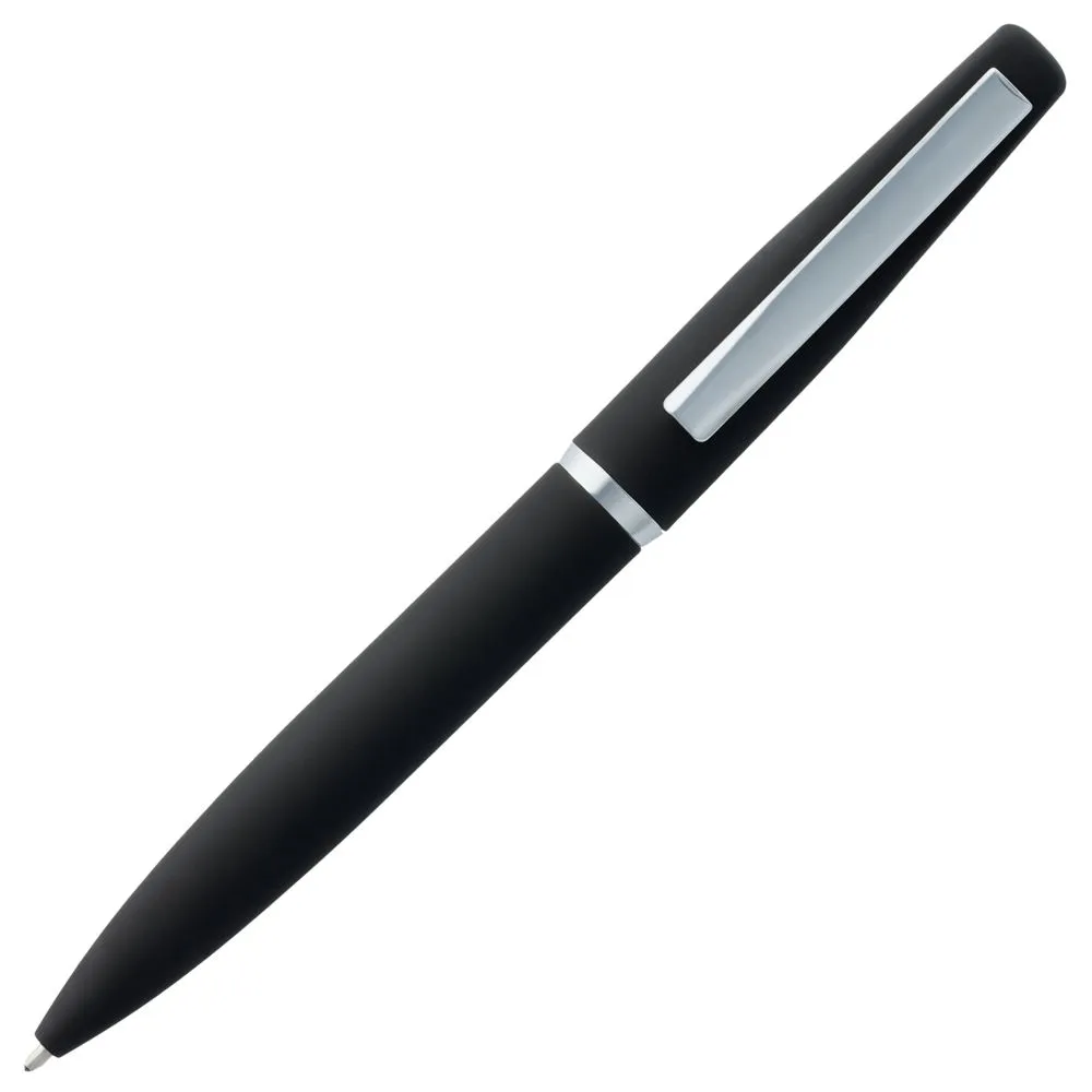 Ручка шариковая Bolt Soft Touch, черная заказать онлайн с вашим дизайном на заказ в Москве и области