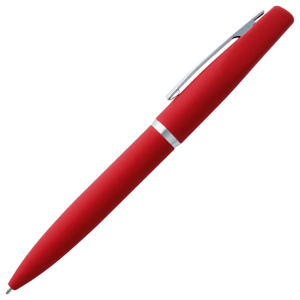 Ручка шариковая Bolt Soft Touch, красная заказать онлайн с вашим дизайном на заказ в Москве и области