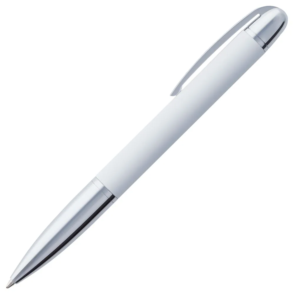 Ручка шариковая Arc Soft Touch, белая заказать онлайн с вашим дизайном на заказ в Москве и области