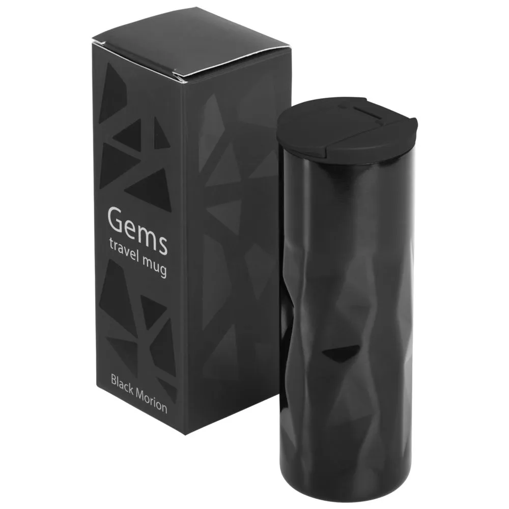 Термостакан Gems Black Morion, черный морион заказать онлайн с вашим дизайном на заказ в Москве и области