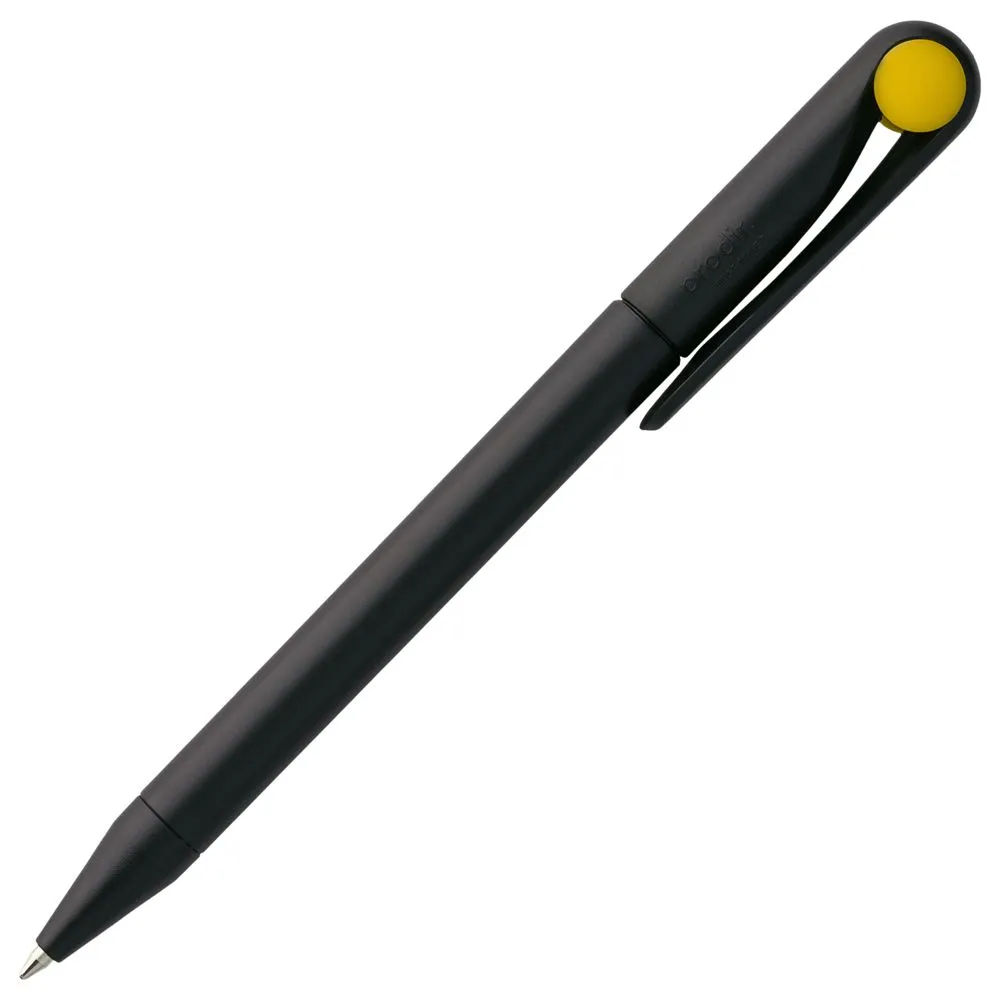 Ручка шариковая Prodir DS1 TMM Dot, черная с желтым заказать онлайн с вашим дизайном на заказ в Москве и области