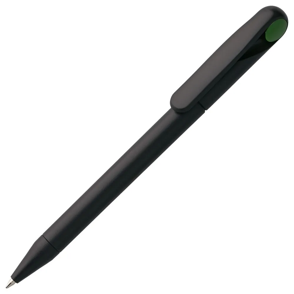 Ручка шариковая Prodir DS1 TMM Dot, черная с зеленым заказать онлайн с вашим дизайном на заказ в Москве и области