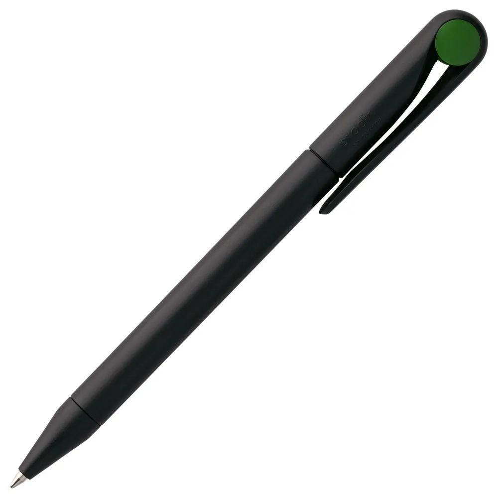 Ручка шариковая Prodir DS1 TMM Dot, черная с зеленым заказать онлайн с вашим дизайном на заказ в Москве и области