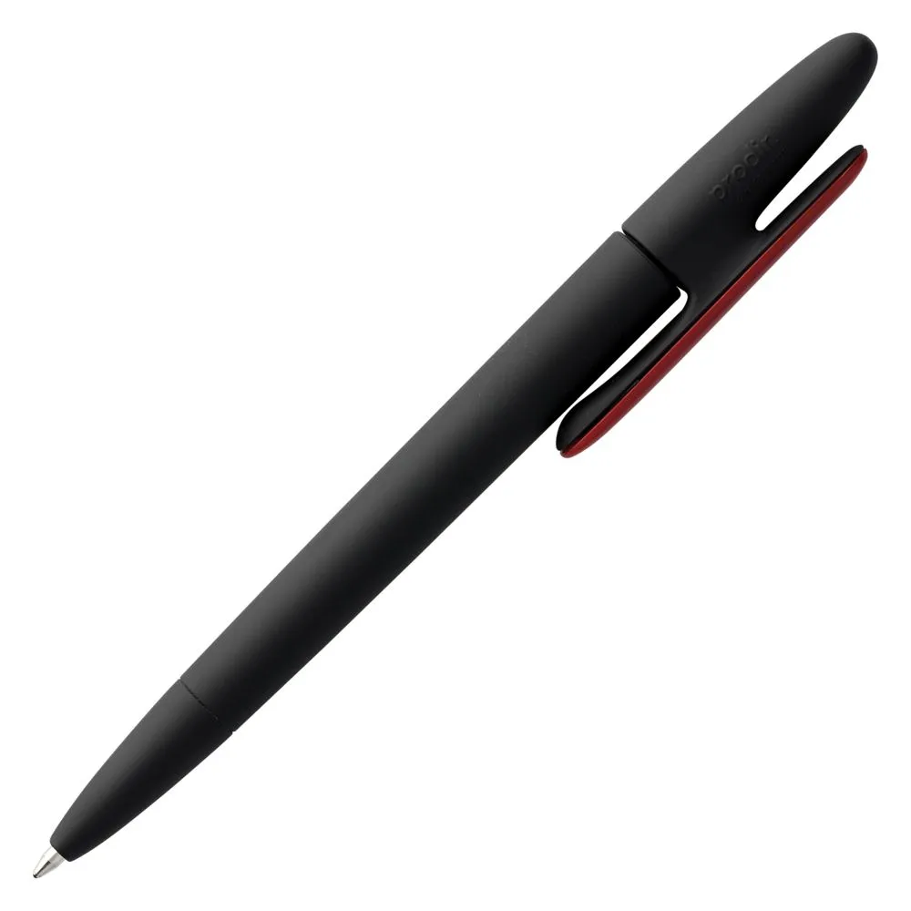 Ручка шариковая Prodir DS5 TRR-P Soft Touch, черная с красным заказать онлайн с вашим дизайном на заказ в Москве и области