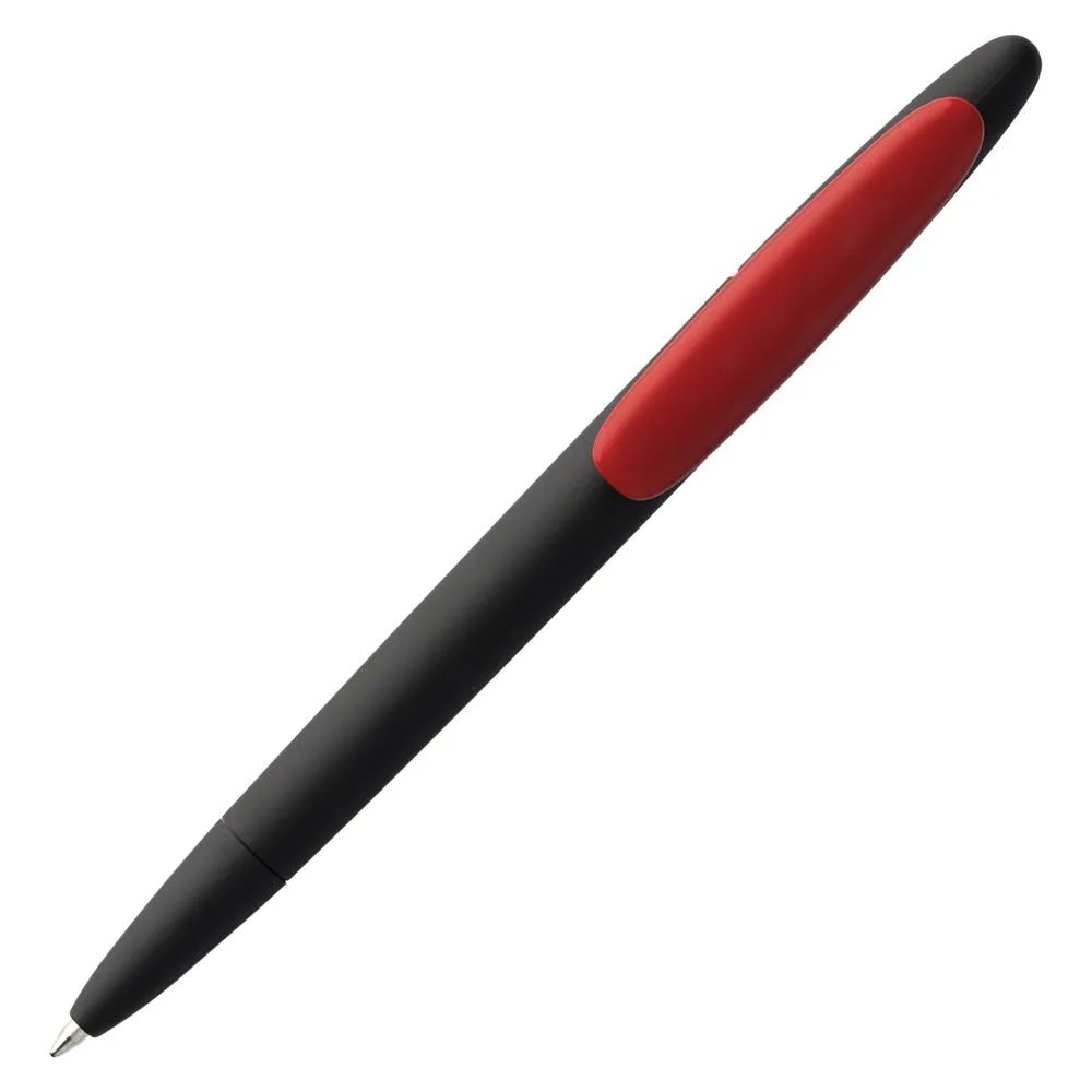 Ручка шариковая Prodir DS5 TRR-P Soft Touch, черная с красным заказать онлайн с вашим дизайном на заказ в Москве и области