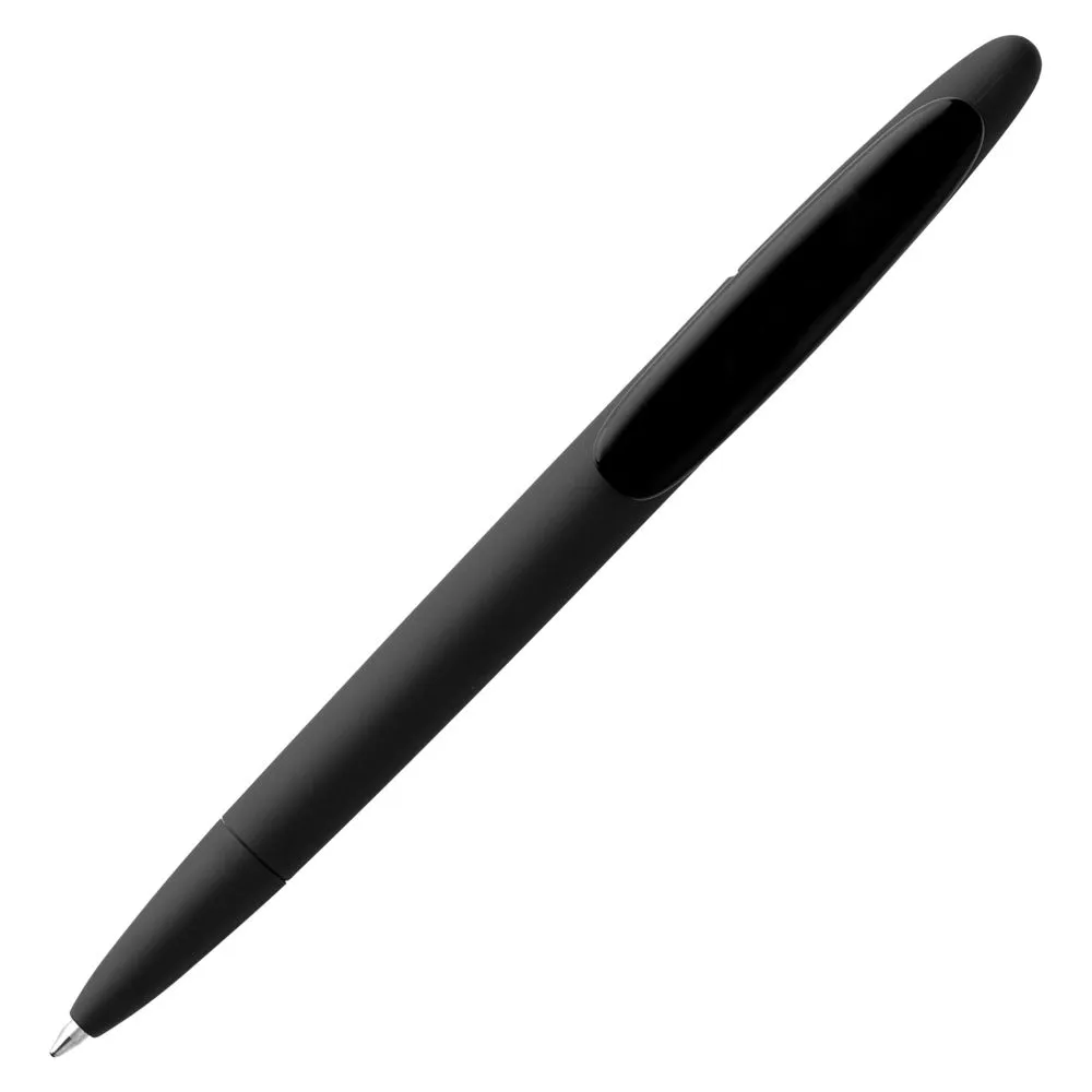 Ручка шариковая Prodir DS5 TRR-P Soft Touch, черная заказать онлайн с вашим дизайном на заказ в Москве и области