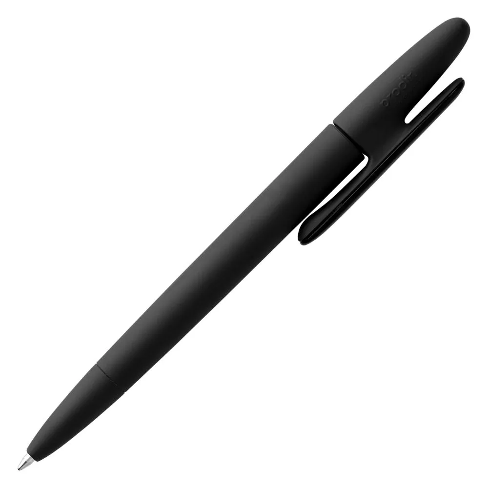 Ручка шариковая Prodir DS5 TRR-P Soft Touch, черная заказать онлайн с вашим дизайном на заказ в Москве и области