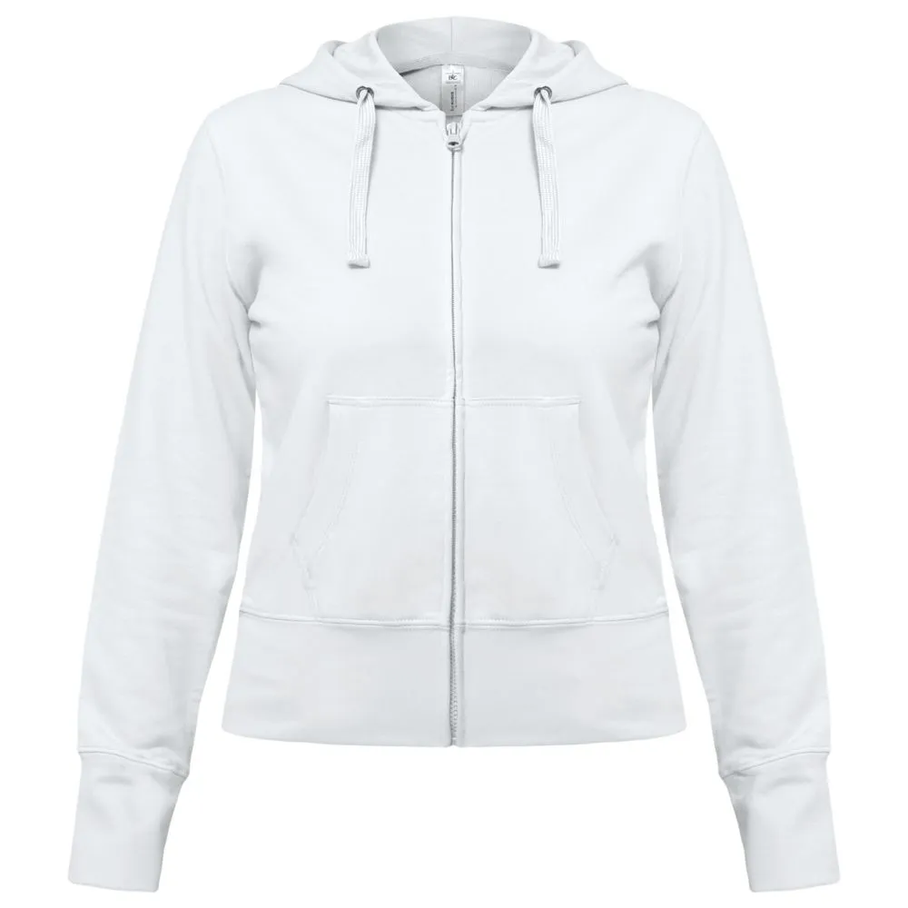 Толстовка женская Hooded Full Zip белая, размер L заказать онлайн с вашим дизайном на заказ в Москве и области
