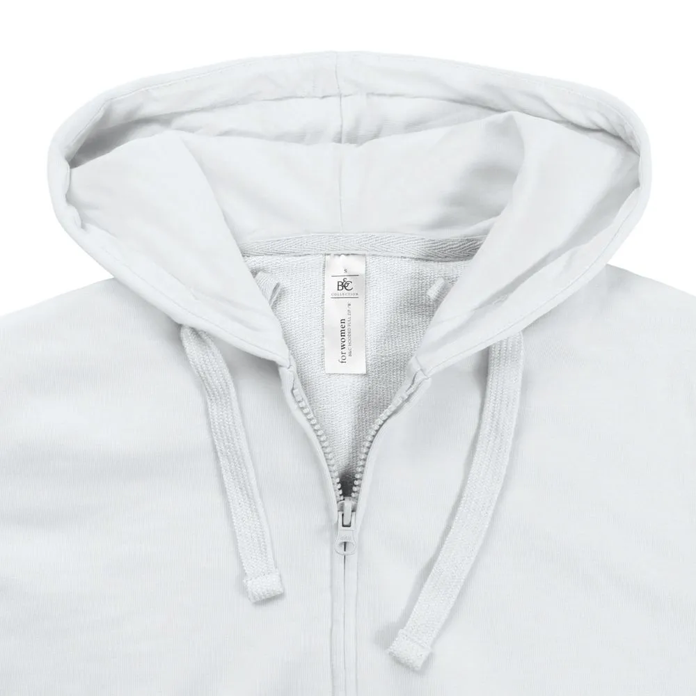 Толстовка женская Hooded Full Zip белая, размер L заказать онлайн с вашим дизайном на заказ в Москве и области