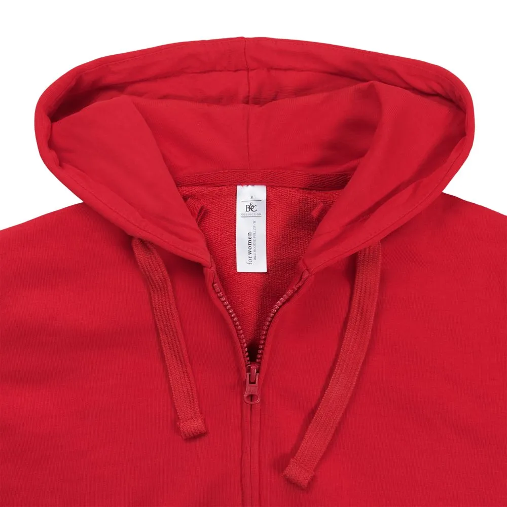 Толстовка женская Hooded Full Zip красная, размер XL заказать онлайн с вашим дизайном на заказ в Москве и области