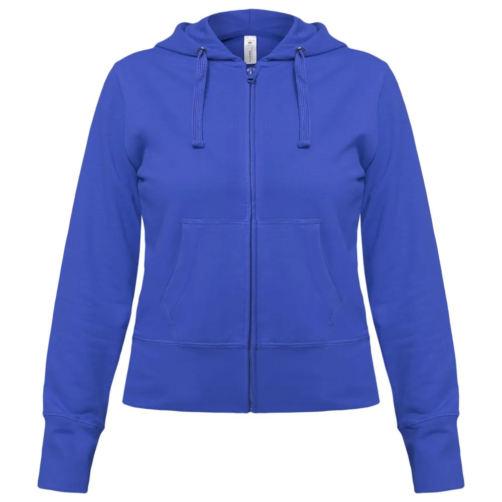 Толстовка женская Hooded Full Zip ярко-синяя, размер L заказать онлайн с вашим дизайном на заказ в Москве и области