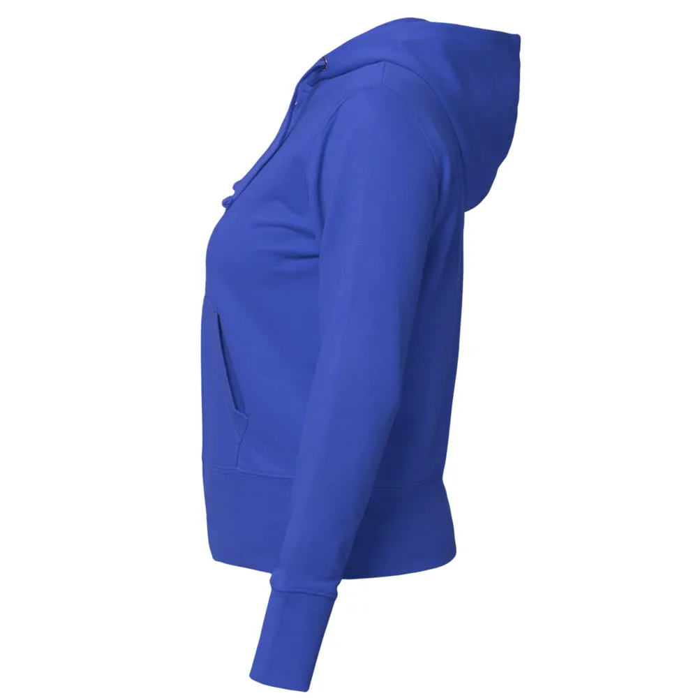 Толстовка женская Hooded Full Zip ярко-синяя, размер L заказать онлайн с вашим дизайном на заказ в Москве и области