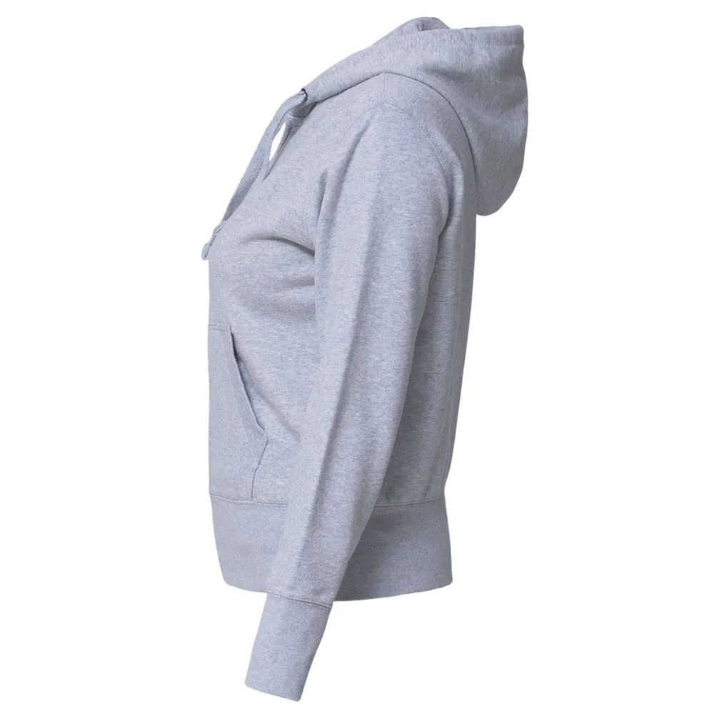 Толстовка женская Hooded Full Zip серый меланж, размер XXL заказать онлайн с вашим дизайном на заказ в Москве и области