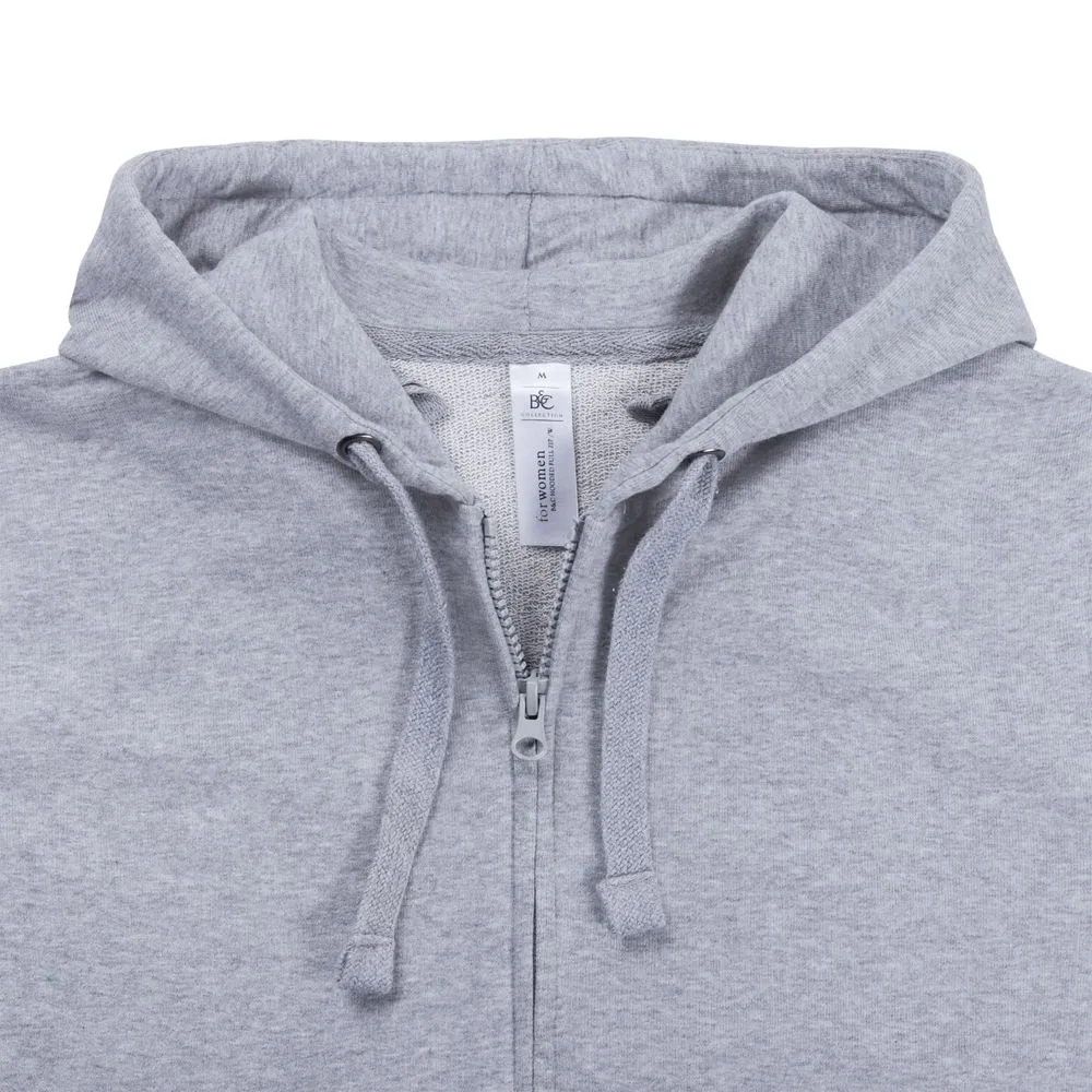 Толстовка женская Hooded Full Zip серый меланж, размер XXL заказать онлайн с вашим дизайном на заказ в Москве и области