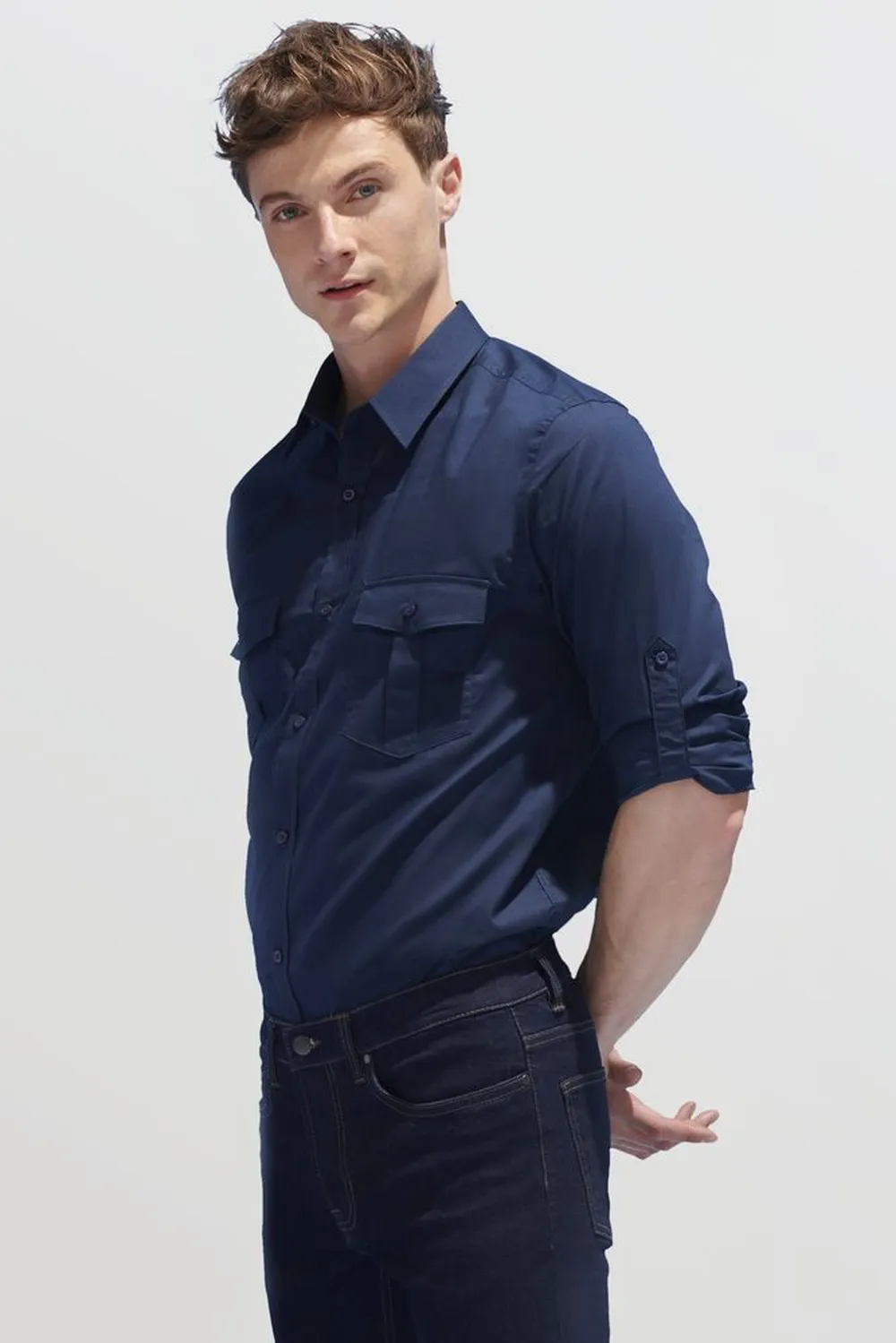 Рубашка мужская Burma Men белая, размер S заказать онлайн с вашим дизайном на заказ в Москве и области