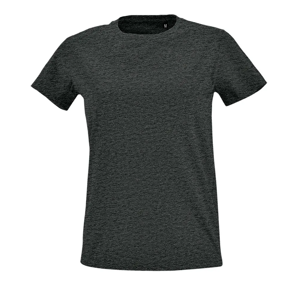 Футболка женская Imperial Fit Women черный меланж, размер XL заказать онлайн с вашим дизайном на заказ в Москве и области