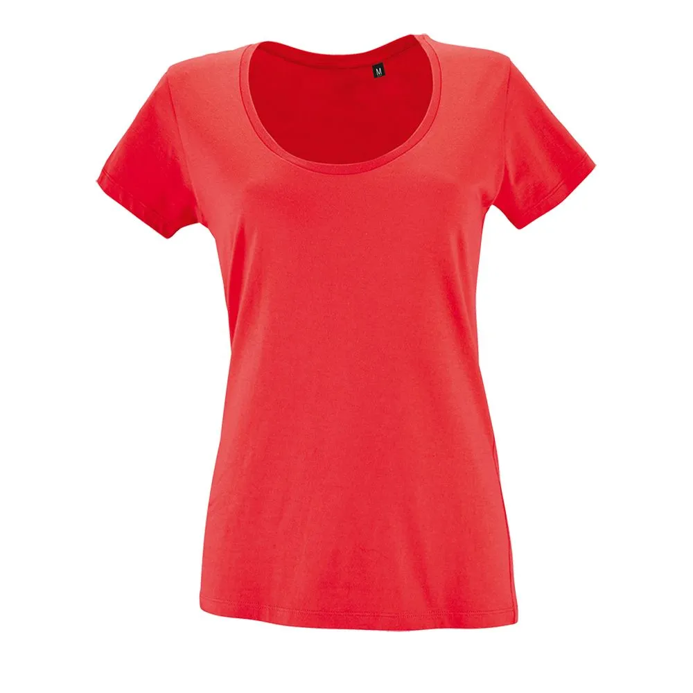 Футболка женская Metropolitan розовая (коралловая), размер XL заказать онлайн с вашим дизайном на заказ в Москве и области