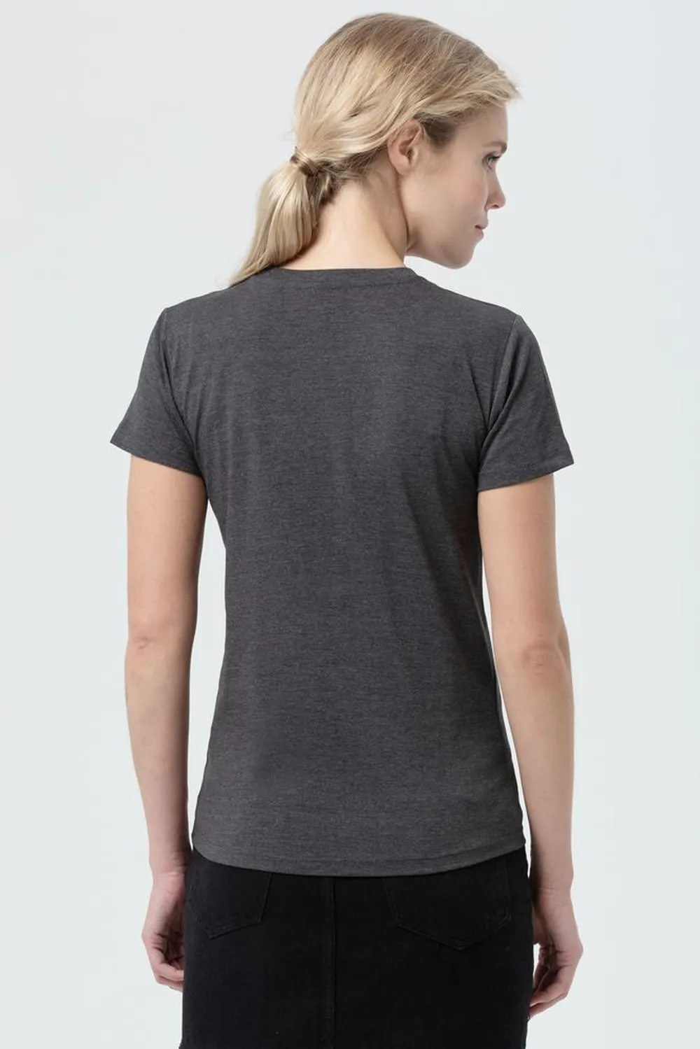 Футболка женская Regent Fit Women, черный меланж заказать онлайн с вашим дизайном на заказ в Москве и области