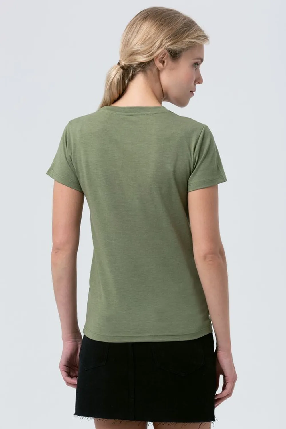 Футболка женская Regent Fit Women, меланж хаки заказать онлайн с вашим дизайном на заказ в Москве и области