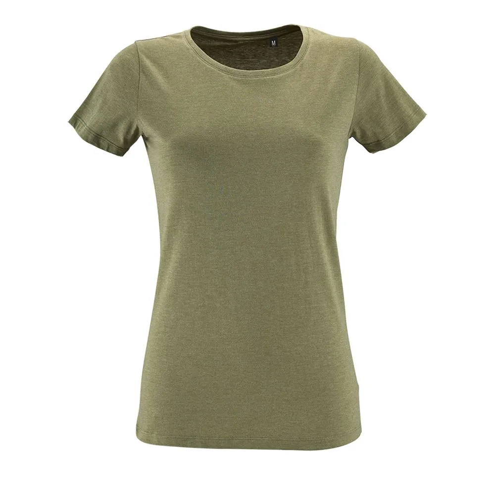 Футболка женская Regent Fit Women меланж хаки, размер XXL заказать онлайн с вашим дизайном на заказ в Москве и области