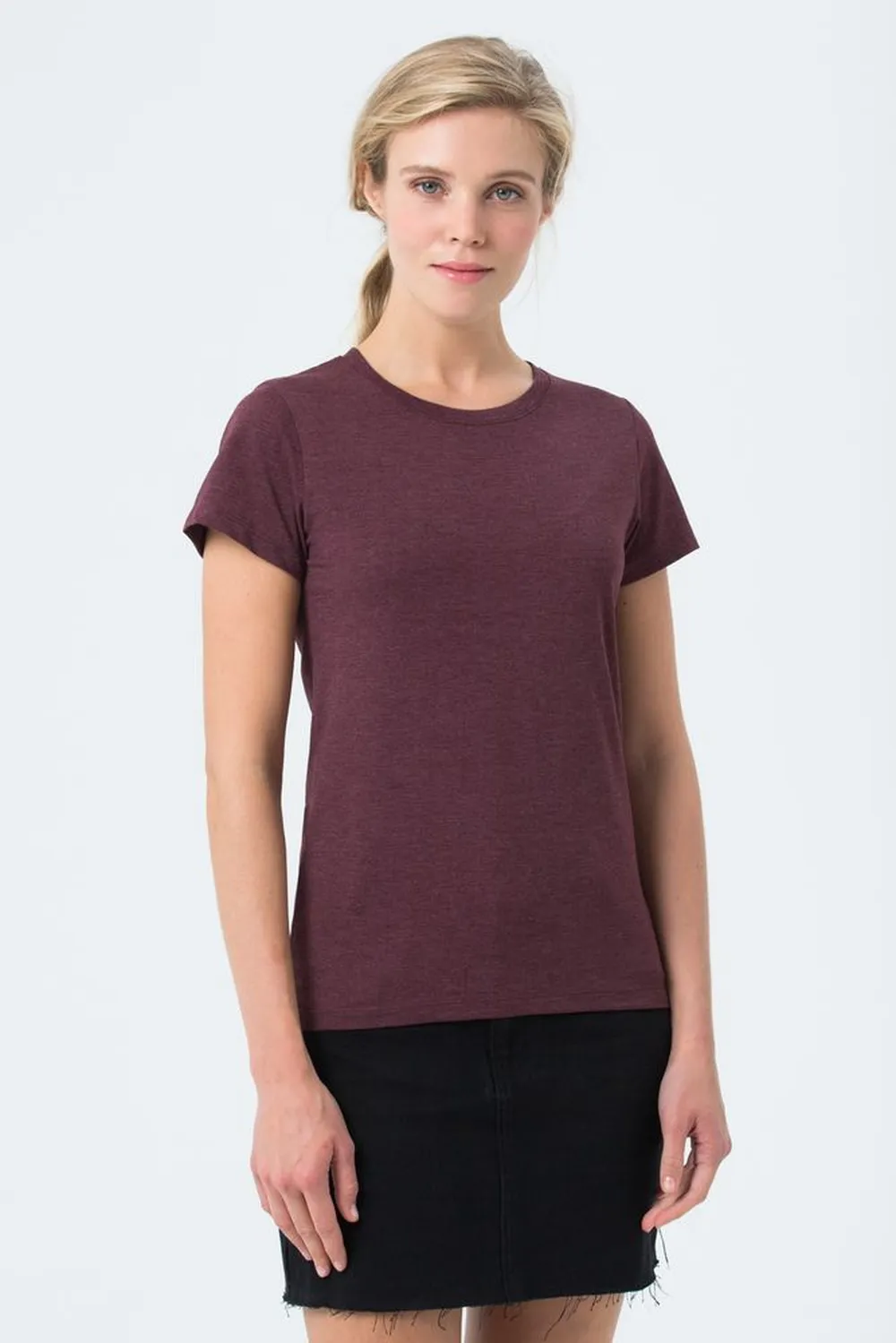 Футболка женская Regent Fit Women бордовый меланж, размер M заказать онлайн с вашим дизайном на заказ в Москве и области