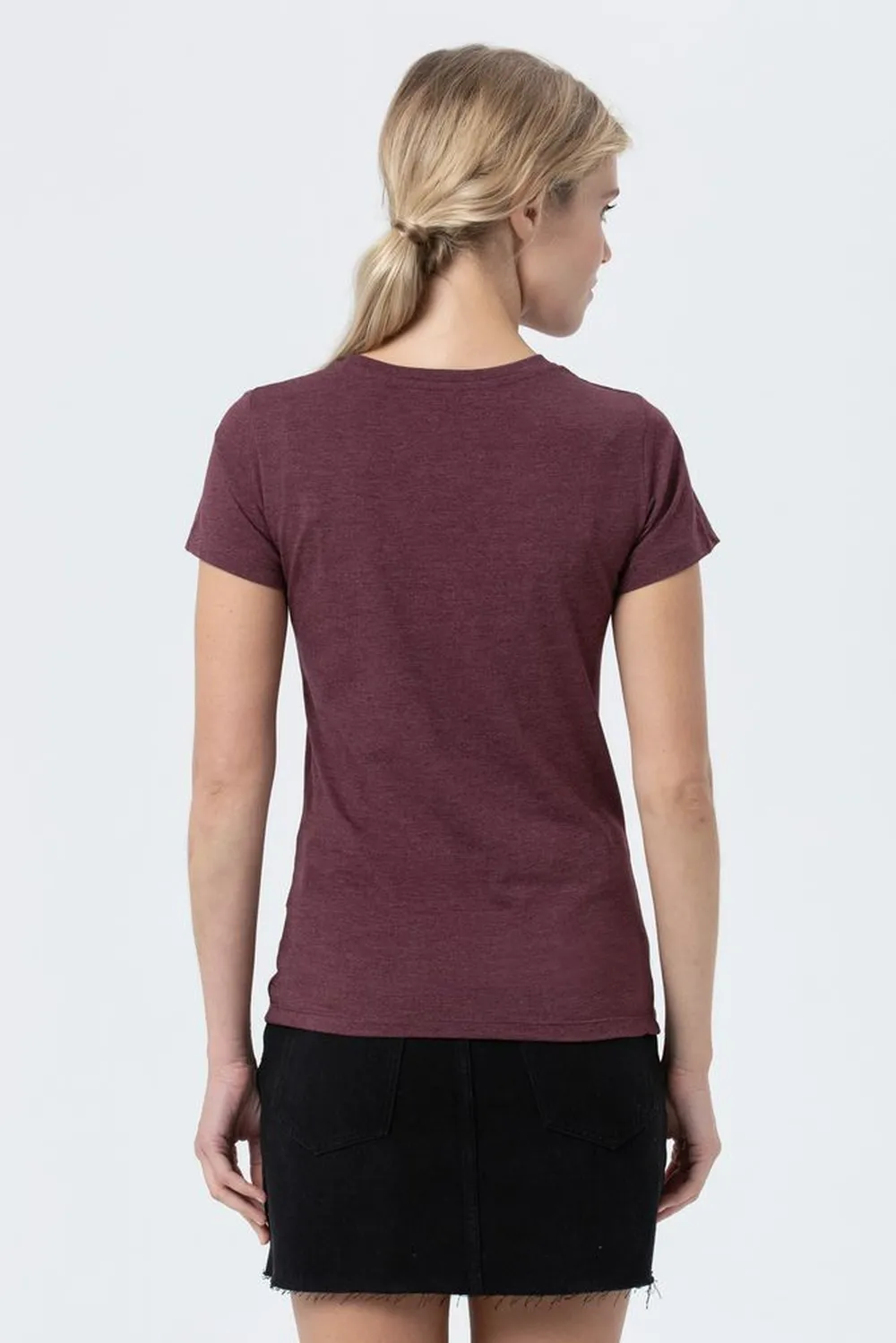 Футболка женская Regent Fit Women бордовый меланж, размер M заказать онлайн с вашим дизайном на заказ в Москве и области