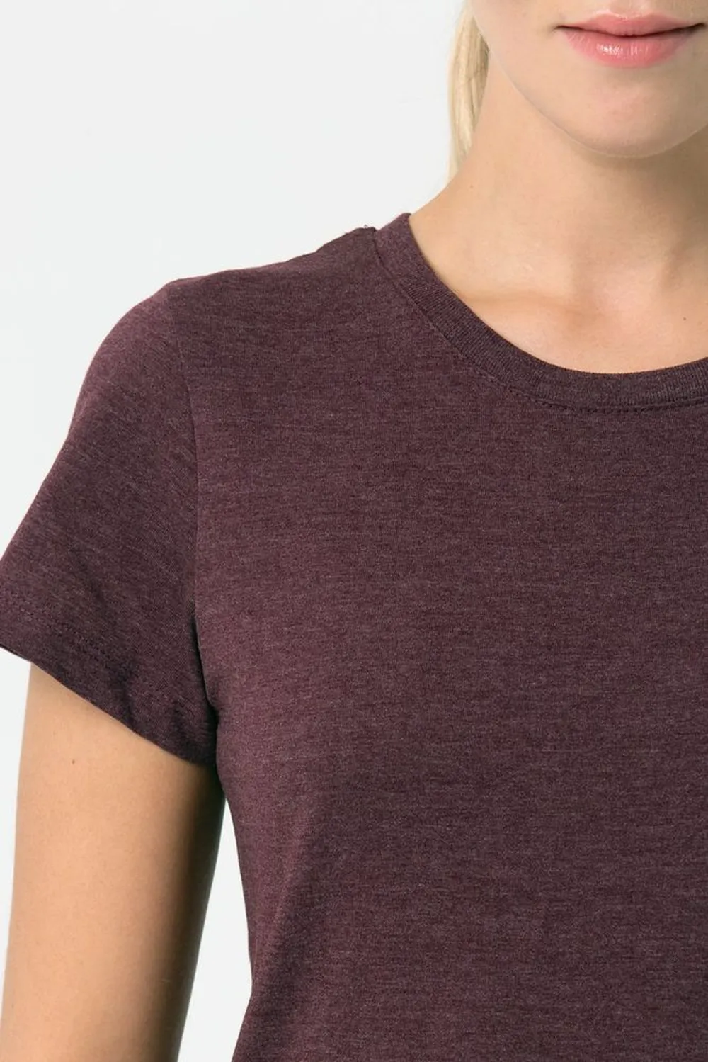 Футболка женская Regent Fit Women бордовый меланж, размер XXL заказать онлайн с вашим дизайном на заказ в Москве и области