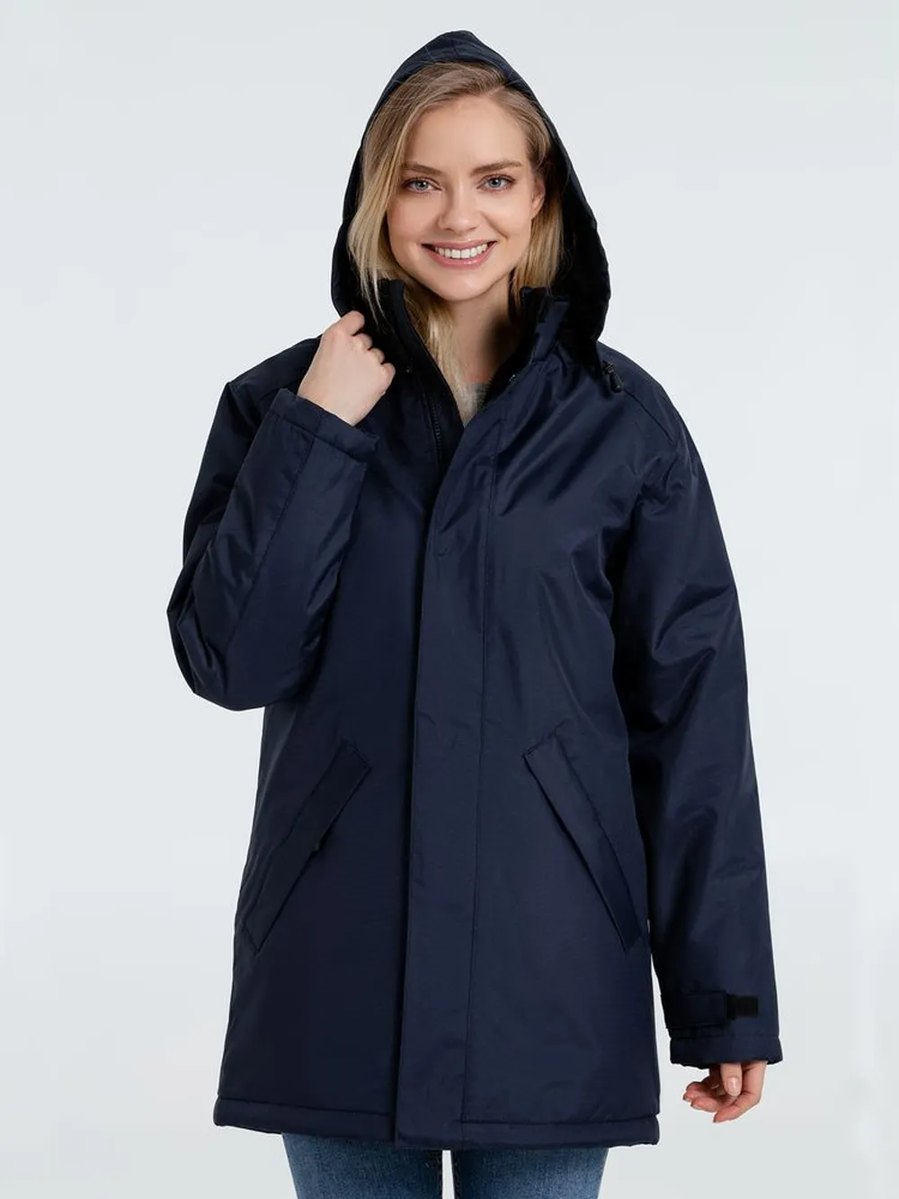 Куртка на стеганой подкладке Robyn темно-синяя, размер S заказать онлайн с вашим дизайном на заказ в Москве и области