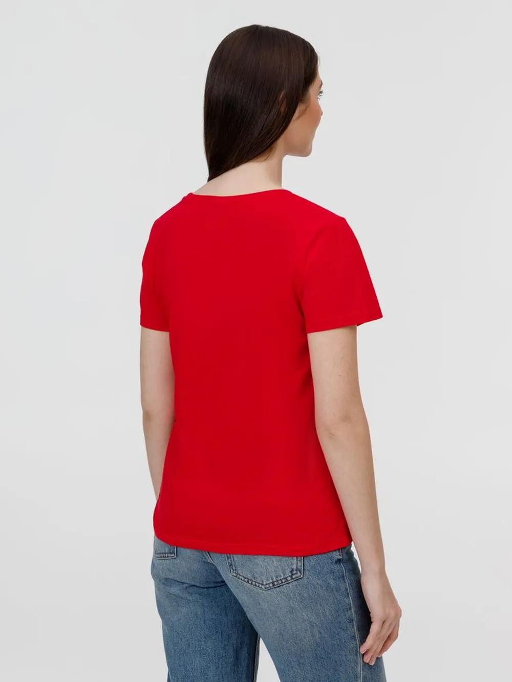 Футболка E150 женская оранжевая, размер XS заказать онлайн с вашим дизайном на заказ в Москве и области