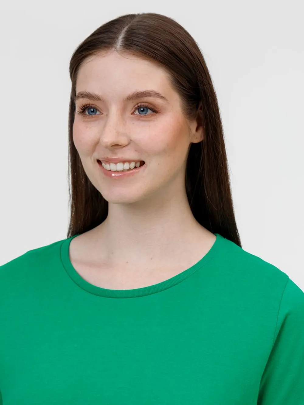 Футболка женская E190 темно-синяя заказать онлайн с вашим дизайном на заказ в Москве и области