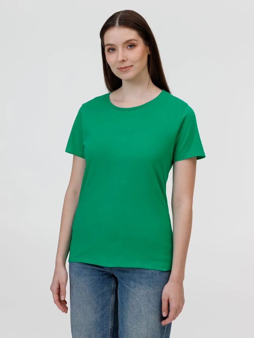 Футболка E190 женская темно-синяя, размер 3XL заказать онлайн с вашим дизайном на заказ в Москве и области