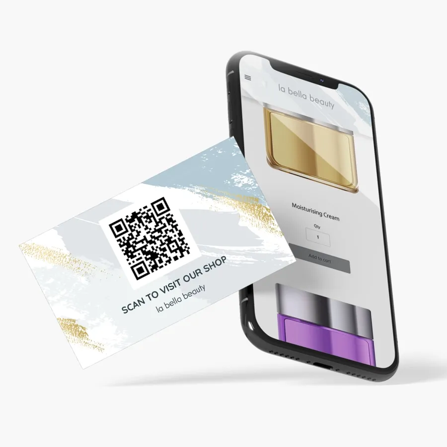 Визитки с QR-кодом заказать онлайн с вашим дизайном на заказ в Москве и области