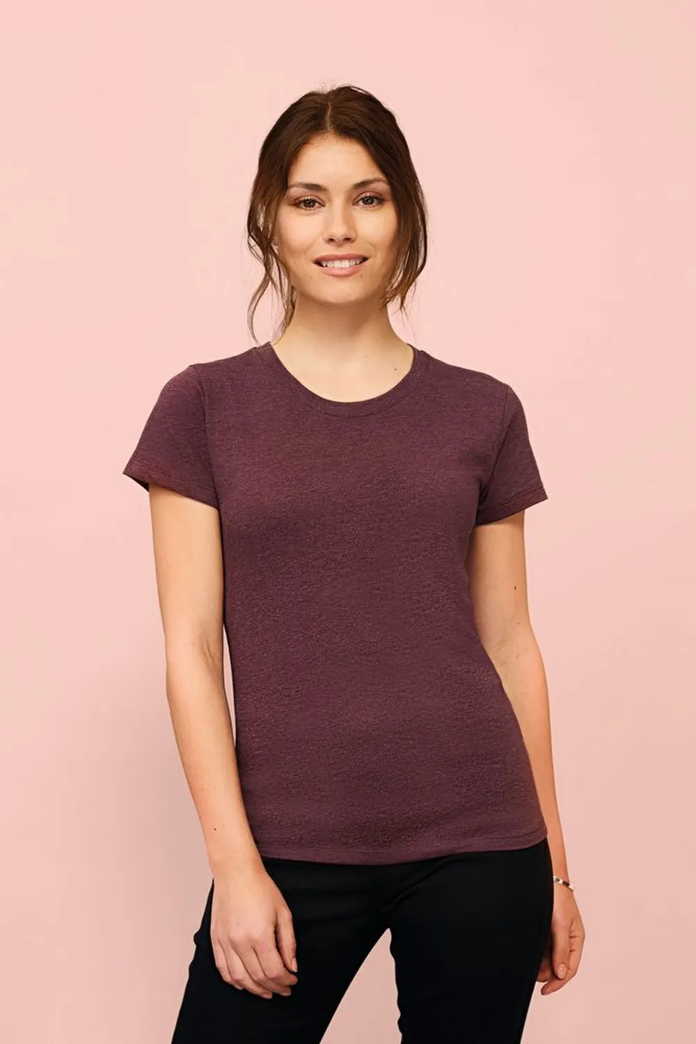 Футболка женская Regent Fit Women черная, размер XL заказать онлайн с вашим дизайном на заказ в Москве и области