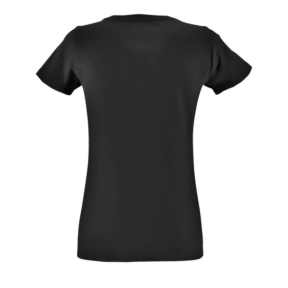 Футболка женская Regent Fit Women черная, размер XL заказать онлайн с вашим дизайном на заказ в Москве и области