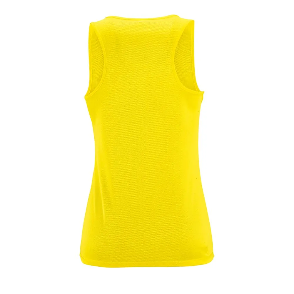 Майка женская Sporty TT Women, желтый неон заказать онлайн с вашим дизайном на заказ в Москве и области