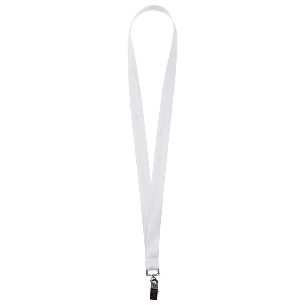 Лента для бейджа Neckband, белая заказать онлайн с вашим дизайном на заказ в Москве и области