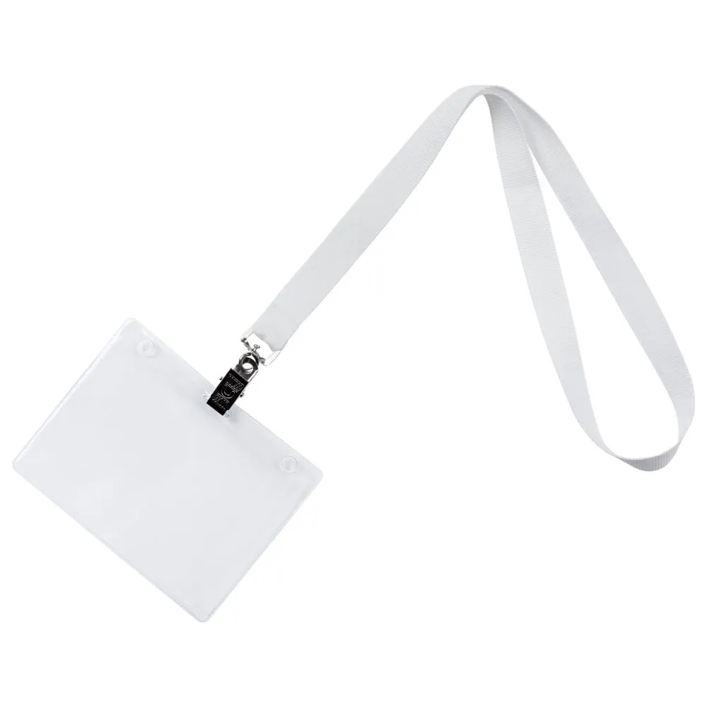 Лента для бейджа Neckband, белая заказать онлайн с вашим дизайном на заказ в Москве и области