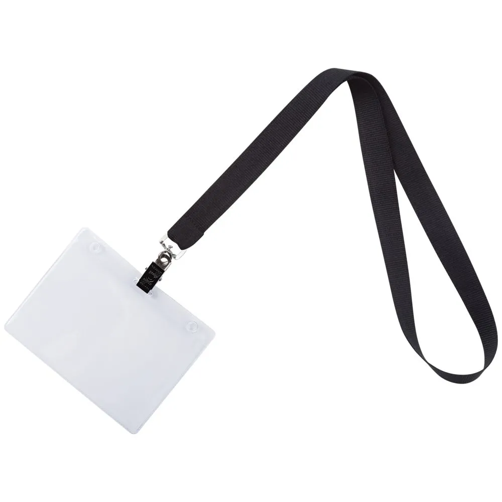 Лента для бейджа Neckband, черная заказать онлайн с вашим дизайном на заказ в Москве и области