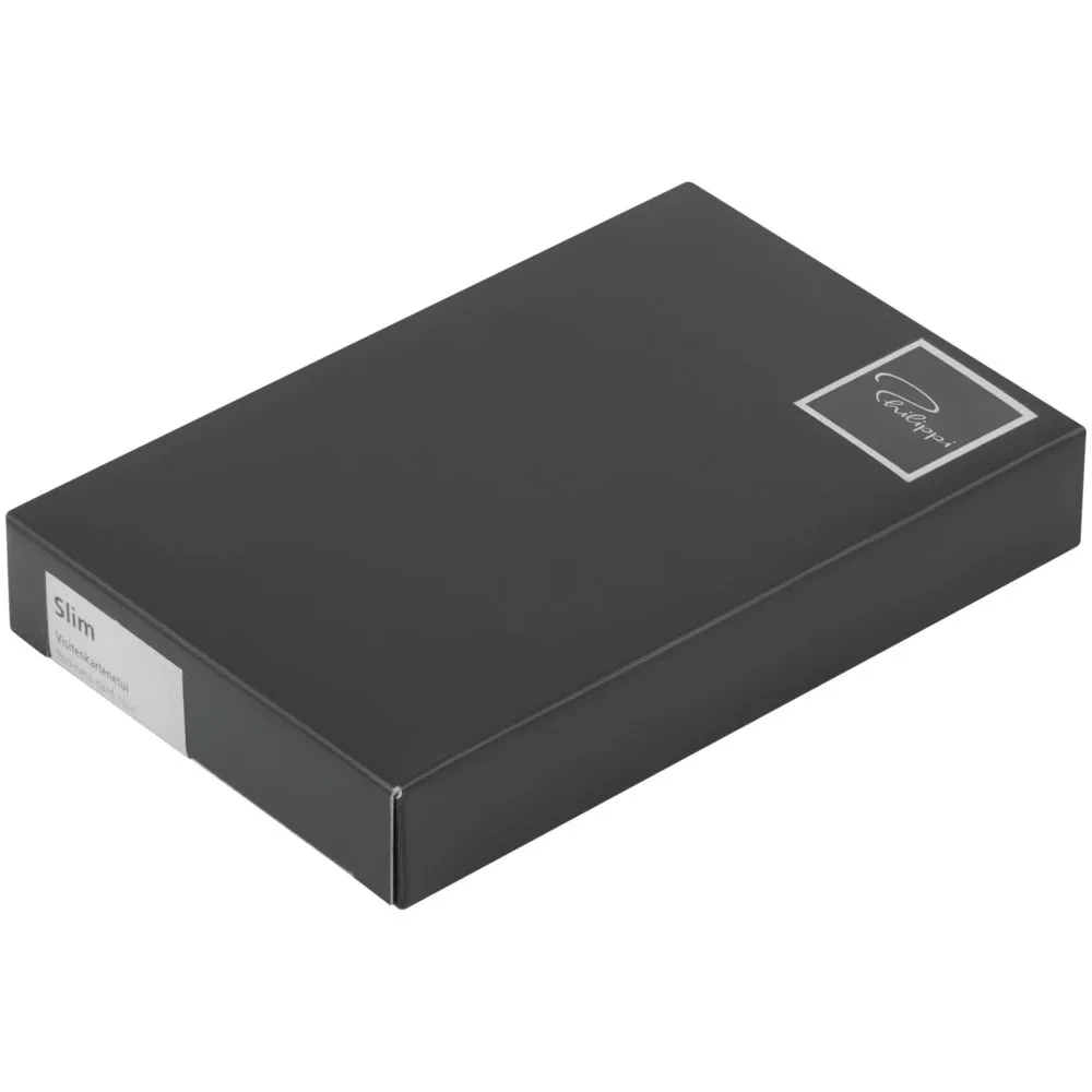 Футляр для визитных карт Slim, черный заказать онлайн с вашим дизайном на заказ в Москве и области