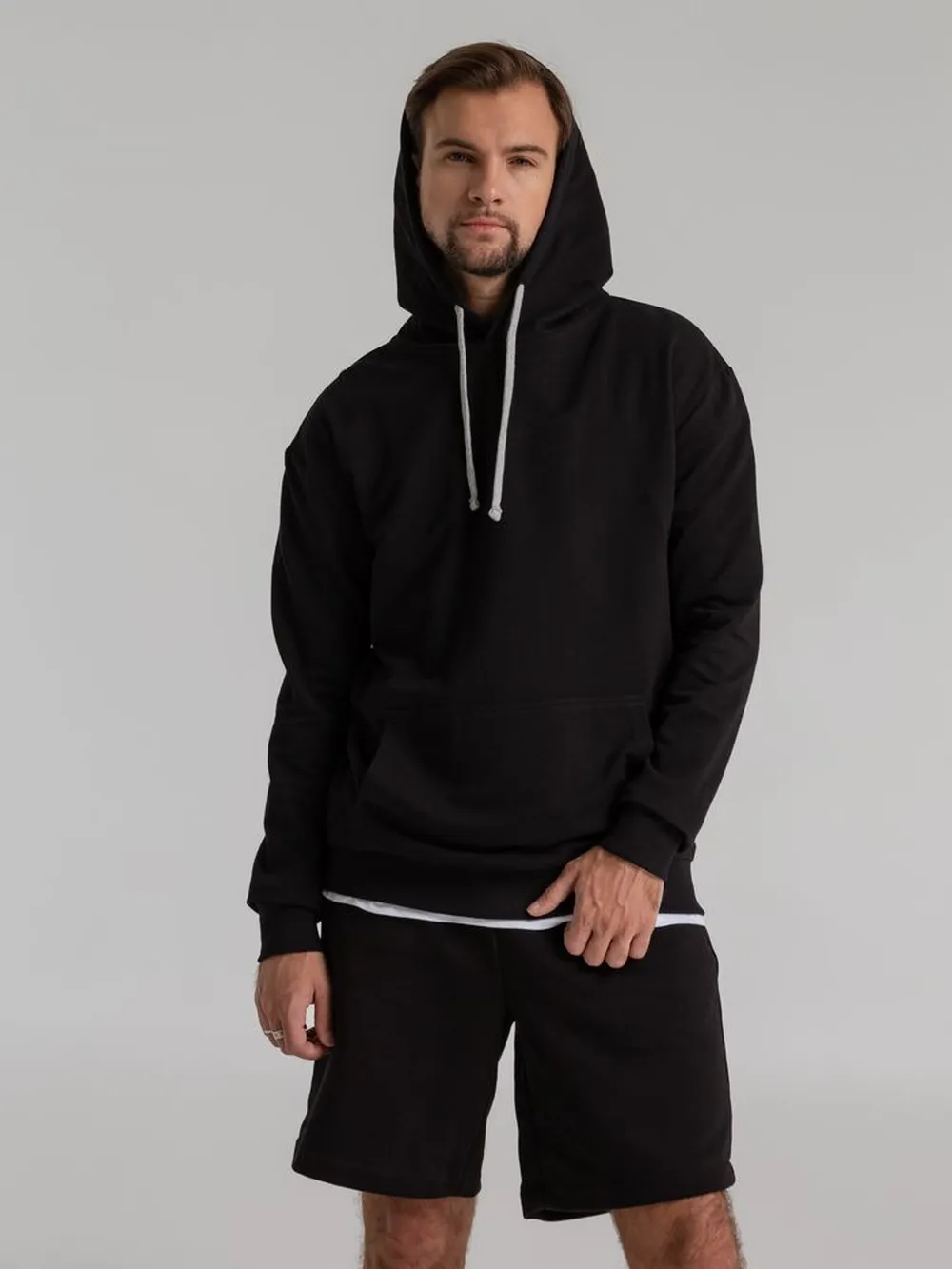 Толстовка с капюшоном Unit Kirenga черная, размер XS заказать онлайн с вашим дизайном на заказ в Москве и области