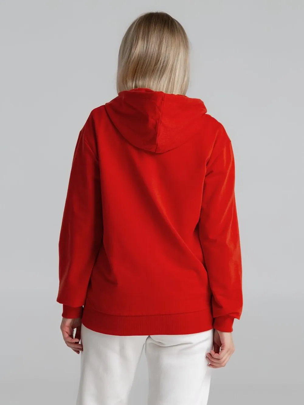 Толстовка на молнии с капюшоном Unit Siverga красная, размер S заказать онлайн с вашим дизайном на заказ в Москве и области