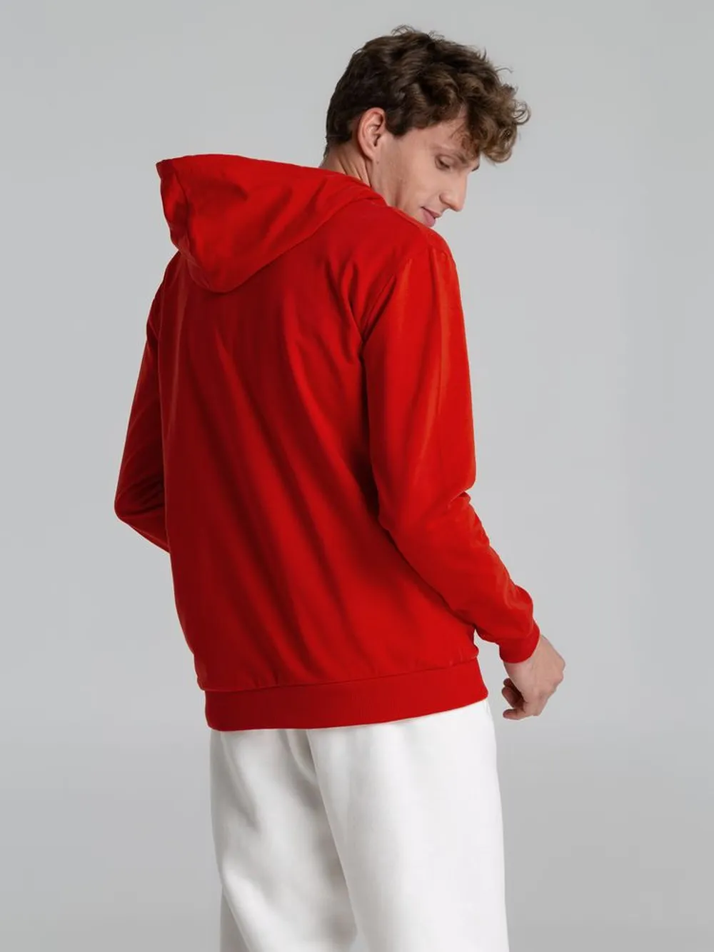 Толстовка на молнии с капюшоном Unit Siverga красная, размер S заказать онлайн с вашим дизайном на заказ в Москве и области
