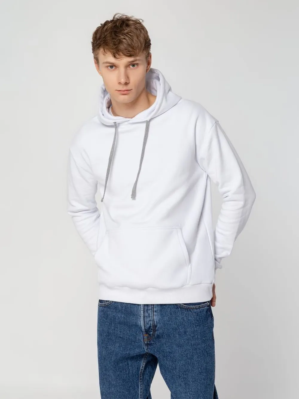 Толстовка с капюшоном Unit Kirenga Heavy белая, размер 3XL заказать онлайн с вашим дизайном на заказ в Москве и области