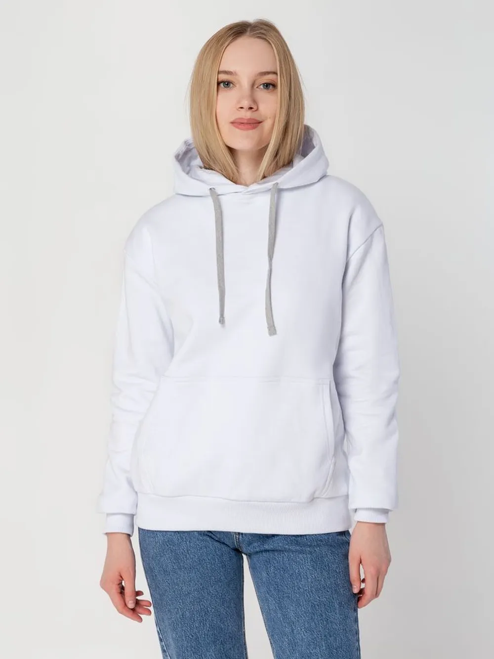 Толстовка с капюшоном Unit Kirenga Heavy белая, размер 3XL заказать онлайн с вашим дизайном на заказ в Москве и области