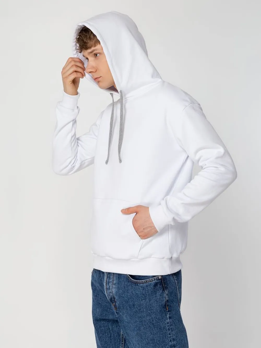 Толстовка с капюшоном Unit Kirenga Heavy белая, размер 3XL заказать онлайн с вашим дизайном на заказ в Москве и области