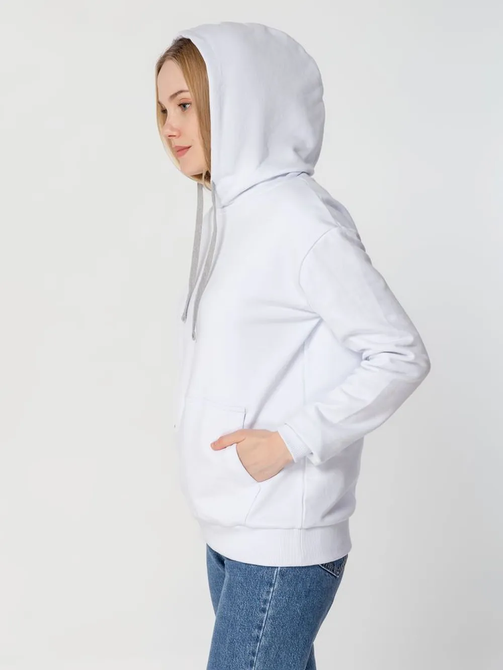 Толстовка с капюшоном Unit Kirenga Heavy белая, размер 3XL заказать онлайн с вашим дизайном на заказ в Москве и области