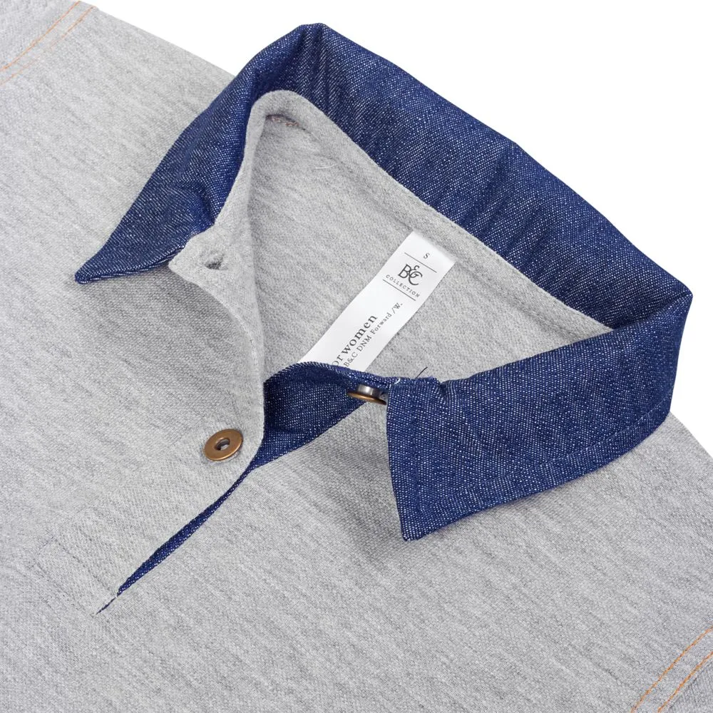 Рубашка поло женская DNM Forward серый меланж, размер L заказать онлайн с вашим дизайном на заказ в Москве и области