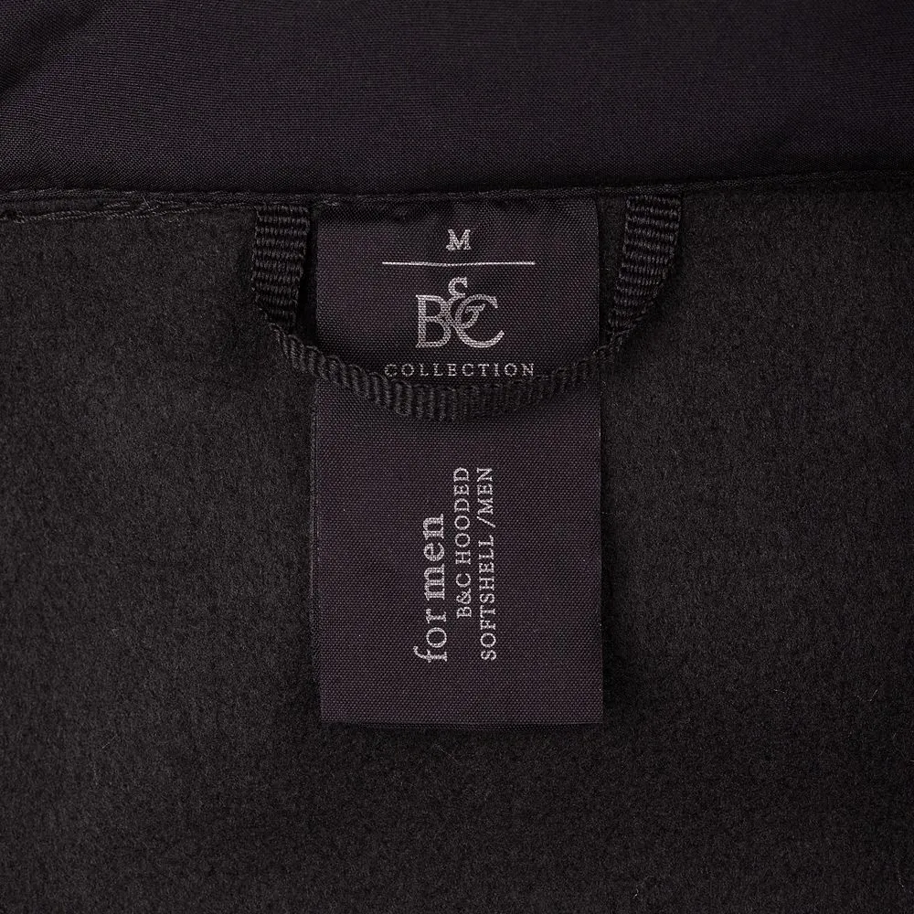 Куртка мужская Hooded Softshell черная, размер M заказать онлайн с вашим дизайном на заказ в Москве и области