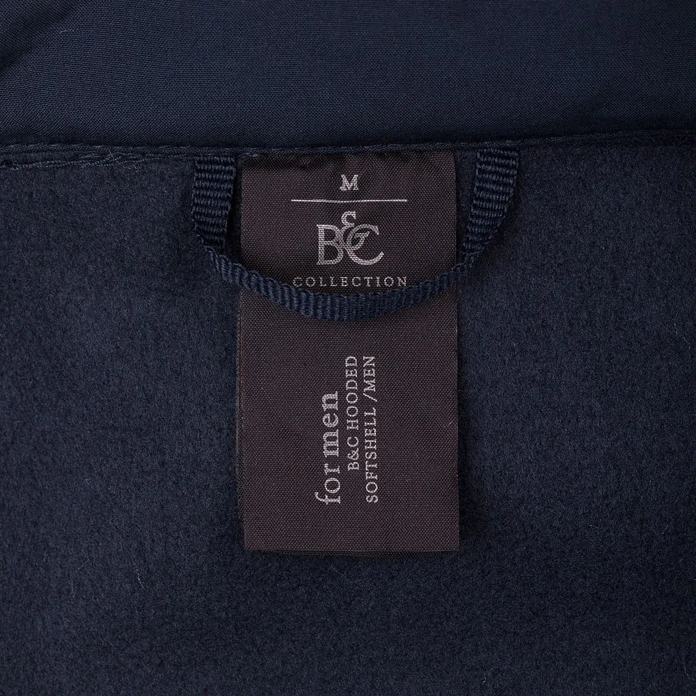 Куртка мужская Hooded Softshell темно-синяя, размер M заказать онлайн с вашим дизайном на заказ в Москве и области