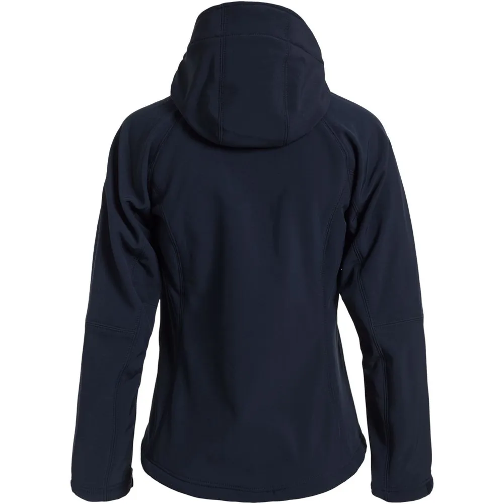 Куртка женская Hooded Softshell темно-синяя, размер XL заказать онлайн с вашим дизайном на заказ в Москве и области